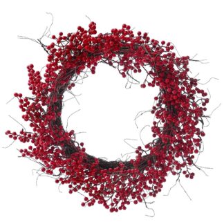 Στεφάνι Κόκκινο Με Berries 60εκ Στεφάνι Κόκκινο Με Berries 60εκ