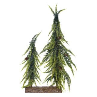 Δεντράκια Διπλά Με Χρυσά Glitter Σε Ξύλινη Βάση 30×5×45εκ Δεντράκια Διπλά Με Χρυσά Glitter Σε Ξύλινη Βάση 30×5×45εκ