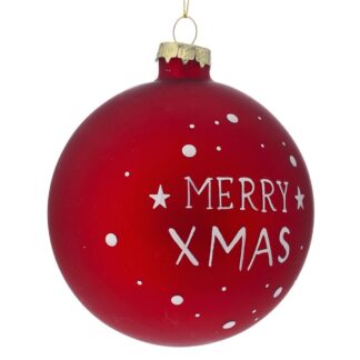 Κόκκινη Γυάλινη Μπάλα 10εκ Σετ 4 Xmas Κόκκινη Γυάλινη Μπάλα 10εκ Σετ 4 Xmas