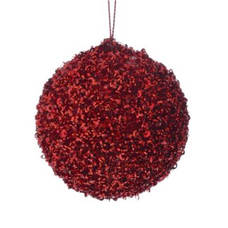Κόκκινη Glitter Foam Μπάλα 6εκ Κόκκινη Glitter Foam Μπάλα 6εκ