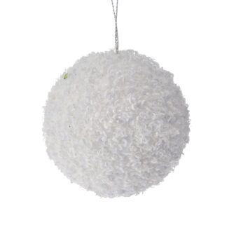 Λευκή Glitter Foam Μπάλα 6εκ Λευκή Glitter Foam Μπάλα 6εκ