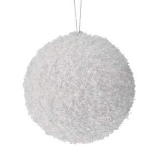 Λευκή Glitter Foam Μπάλα 8εκ