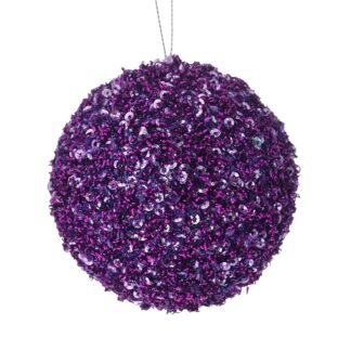 Μωβ Glitter Foam Μπάλα 8εκ Μωβ Glitter Foam Μπάλα 8εκ