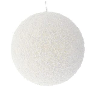 Λευκή Glitter Foam Μπάλα 10εκ Λευκή Glitter Foam Μπάλα 10εκ