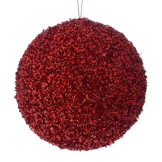 Κόκκινη Glitter Foam Μπάλα 12εκ Κόκκινη Glitter Foam Μπάλα 12εκ