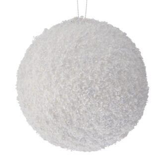 Λευκή Glitter Foam Μπάλα 12εκ