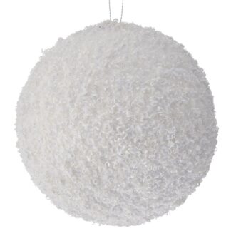 Λευκή Glitter Foam Μπάλα 15εκ Λευκή Glitter Foam Μπάλα 15εκ