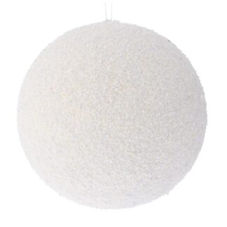 Λευκή Glitter Foam Μπάλα 20εκ Λευκή Glitter Foam Μπάλα 20εκ