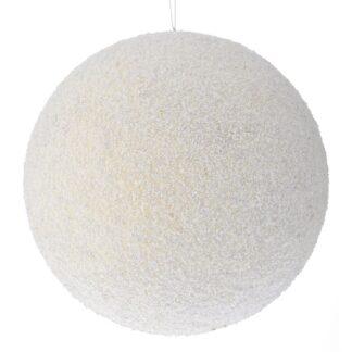 Λευκή Glitter Foam Μπάλα 25εκ Λευκή Glitter Foam Μπάλα 25εκ