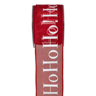 Κορδέλα Organza Κοκκ-Λευκό Hohoho! 6,7cm×9m Κορδέλα Organza Κοκκ-Λευκό Hohoho! 6,7cm×9m