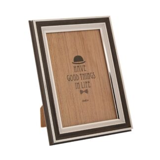 Κορνίζα Γκρι Ασημί Mdf 10×15εκ (2 τμχ)