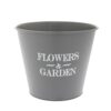 Γκρι Μεταλλικό Κουβαδάκι 30×25εκ (Flower Και Garden)
