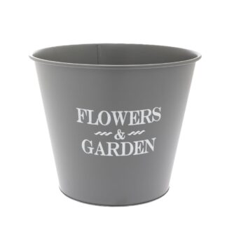 Γκρι Μεταλλικό Κουβαδάκι 30×25εκ (Flower Και Garden) Γκρι Μεταλλικό Κουβαδάκι 30×25εκ (Flower Και Garden)