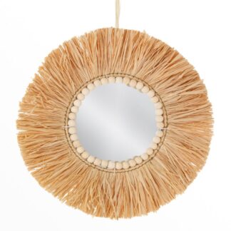 Boho Καθρέπτης Με Raffia Φ40εκ Boho Καθρέπτης Με Raffia Φ40εκ