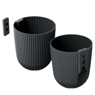 Milly Wall Carbon Πλαστικό Κασπώ Φ15×18εκ (2 τμχ)