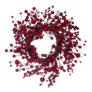 Στεφάνι Με Κόκκινα Berries 40εκ Στεφάνι Με Κόκκινα Berries 40εκ