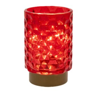 Κόκκινη LED Γυάλα Με 10 Σύρμα 9×13εκ (2 τμχ) Κόκκινη LED Γυάλα Με 10 Σύρμα 9×13εκ (2 τμχ)