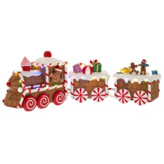 Φωτιζόμενο Gingerbread Τραίνο 47×10×15εκ Μπαταρίας Φωτιζόμενο Gingerbread Τραίνο 47×10×15εκ Μπαταρίας