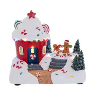 Φωτιζόμενο Σκηνικό Με Cupcake Kai Gingerbread Ανθρωπακια 19×13×17εκ Μπαταρίας Φωτιζόμενο Σκηνικό Με Cupcake Kai Gingerbread Ανθρωπακια 19×13×17εκ Μπαταρίας