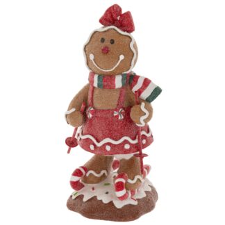 Κόκκινο Πολυρεζίν Gingerbread Κορίτσι 11×11×22εκ Κόκκινο Πολυρεζίν Gingerbread Κορίτσι 11×11×22εκ