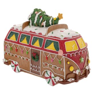 Καφέ Πολυρεζίν Gingerbread Τροχόσπιτο 26×12×19εκ Καφέ Πολυρεζίν Gingerbread Τροχόσπιτο 26×12×19εκ