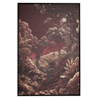 Burgundy Jungle Χρυσοτυπία 83×123εκ Με Μαύρη Κορνίζα Σε Τυπωμένο Καμβά Burgundy Jungle Χρυσοτυπία 83×123εκ Με Μαύρη Κορνίζα Σε Τυπωμένο Καμβά