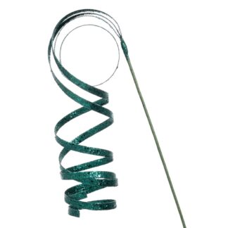 Σμαραγδί Glitter Twisted Κλαδί 50εκ