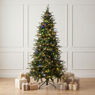 Δένδρο Pre-Lit Noble Fir 240εκ Με 500 Rgb LED Λευκά Και Πολύχρωμα Λαμπάκια Δένδρο Pre-Lit Noble Fir 240εκ Με 500 Rgb LED Λευκά Και Πολύχρωμα Λαμπάκια