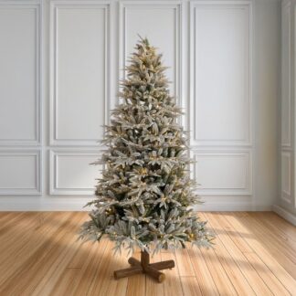 Δένδρο Pre Lit Snowy Jersey Pine 240εκ Με 1000 LED Θερμό Λευκό Και Πολύχρωμα