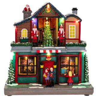 Φωτιζόμενο Gift Shop Με Κίνηση 26×15×27εκ Ρεύματος Φωτιζόμενο Gift Shop Με Κίνηση 26×15×27εκ Ρεύματος