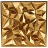 Ανάγλυφο Πάνελ 50×50εκ Τοίχου 3D Χρυσό PVC (4 τμχ)