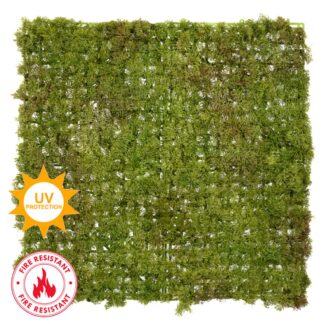 Moss 50×50εκ Με UV Προστασία Και Fire Protection (Βραδύκαυστο) Πράσινο Δίχρωμο Ανοικ