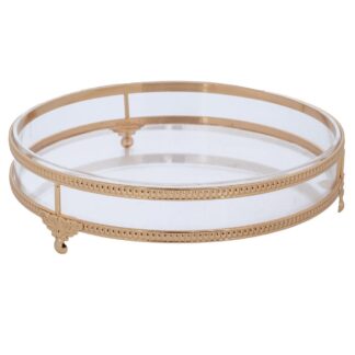 Χρυσός Στρογγυλός Δίσκος Φ26×6εκ Με Plexiglass Χρυσός Στρογγυλός Δίσκος Φ26×6εκ Με Plexiglass