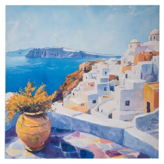 Greek Island Πίνακας Σε Τυπωμένο Καμβά 80×80εκ Greek Island Πίνακας Σε Τυπωμένο Καμβά 80×80εκ