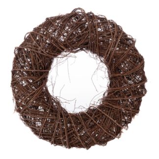 Καφέ Στεφάνι Wicker Φ50×14εκ Καφέ Στεφάνι Wicker Φ50×14εκ