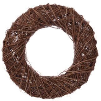 Καφέ Στεφάνι Wicker Φ75×15εκ