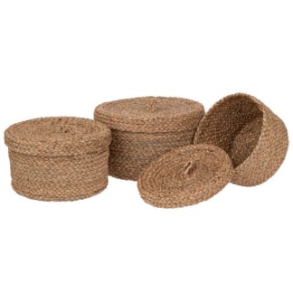 Σετ 3 Αποθηκευτικα Wicker Με Καπάκι Φ28×16 Φ25×14 Φ22×12εκ Σετ 3 Αποθηκευτικα Wicker Με Καπάκι Φ28×16 Φ25×14 Φ22×12εκ