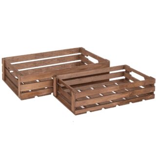 Σετ 2 Ξύλινο Φυσικό Καφάσι 33×20×8 28×17×6,5εκ (2 σετ) Σετ 2 Ξύλινο Φυσικό Καφάσι 33×20×8 28×17×6,5εκ (2 σετ)