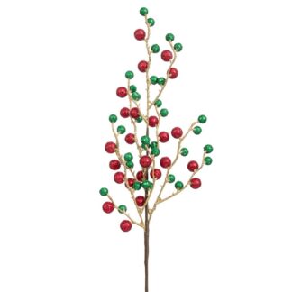 Κλαδί Με Σκ. Κόκκινα Και Πράσινα Berries 53εκ
