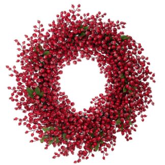 Κόκκινο Στεφάνι Με Berries Φ73εκ