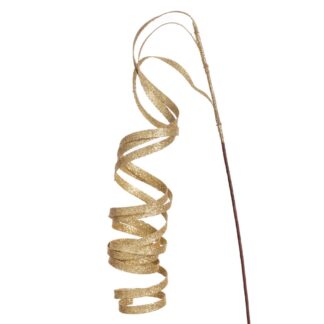 Χρυσό Glitter Twisted Κλαδί 114εκ Χρυσό Glitter Twisted Κλαδί 114εκ