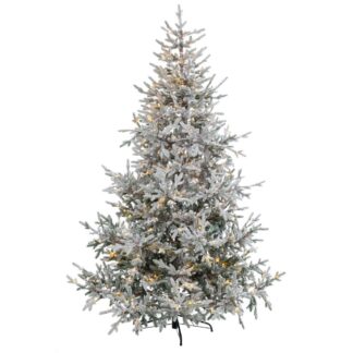 Δένδρο Pre-Lit Snowy Crystal 240εκ Με 600 LED Λευκά Ζεστά Λαμπάκια 8προγραμμάτων Δένδρο Pre-Lit Snowy Crystal 240εκ Με 600 LED Λευκά Ζεστά Λαμπάκια 8προγραμμάτων