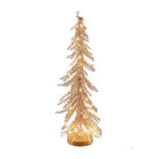 Glitter Σαμπανί Φωτιζόμενο Δέντρο Με 50 LED Σε Glitter Χρυσή Ξύλινη Βάση Φ10×40εκ (Μπαταρία) Glitter Σαμπανί Φωτιζόμενο Δέντρο Με 50 LED Σε Glitter Χρυσή Ξύλινη Βάση Φ10×40εκ (Μπαταρία)