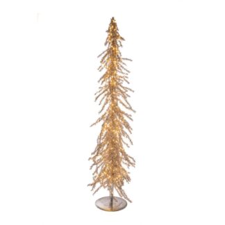 Glitter Σαμπανί Φωτιζόμενο Δέντρο Με 400 LED Σε Glitter Χρυσή Μεταλλική Βάση Φ18×100εκ (Μπαταρία) Glitter Σαμπανί Φωτιζόμενο Δέντρο Με 400 LED Σε Glitter Χρυσή Μεταλλική Βάση Φ18×100εκ (Μπαταρία)