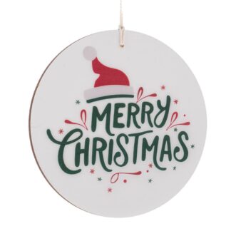 Ξύλινο Κρεμαστό Στολίδι Merry Christmas Φ15εκ Ξύλινο Κρεμαστό Στολίδι Merry Christmas Φ15εκ