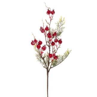 Χιονισμένο Κλαδί Με Kokkina Berries 53 εκ Χιονισμένο Κλαδί Με Kokkina Berries 53 εκ