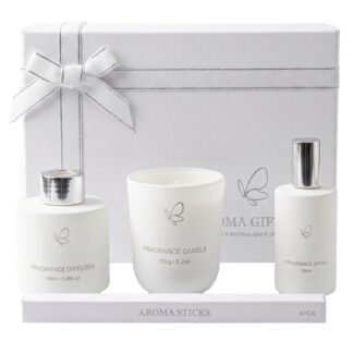 Σετ 2 Λευκό Αρωματικό Diffuser 100ml Με Κερί Σε Κουτί Δώρου Σετ 2 Λευκό Αρωματικό Diffuser 100ml Με Κερί Σε Κουτί Δώρου