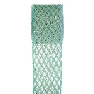 Κορδέλα Sparkly Grid 10cm×9m Παστέλ Πράσινο Κορδέλα Sparkly Grid 10cm×9m Παστέλ Πράσινο