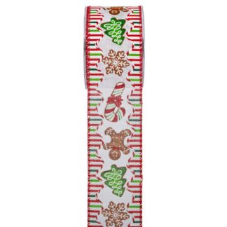 Κορδέλα Biscotti Di Natale 6.7cm×9m Λευκά Κορδέλα Biscotti Di Natale 6.7cm×9m Λευκά