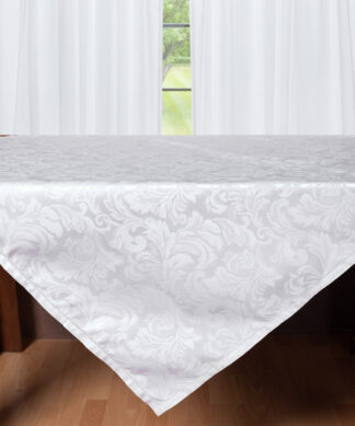 Ζακάρ τραπεζοκαρέ HLS017 (140cm x 140cm) λευκό Ζακάρ τραπεζοκαρέ HLS017 (140cm x 140cm) λευκό